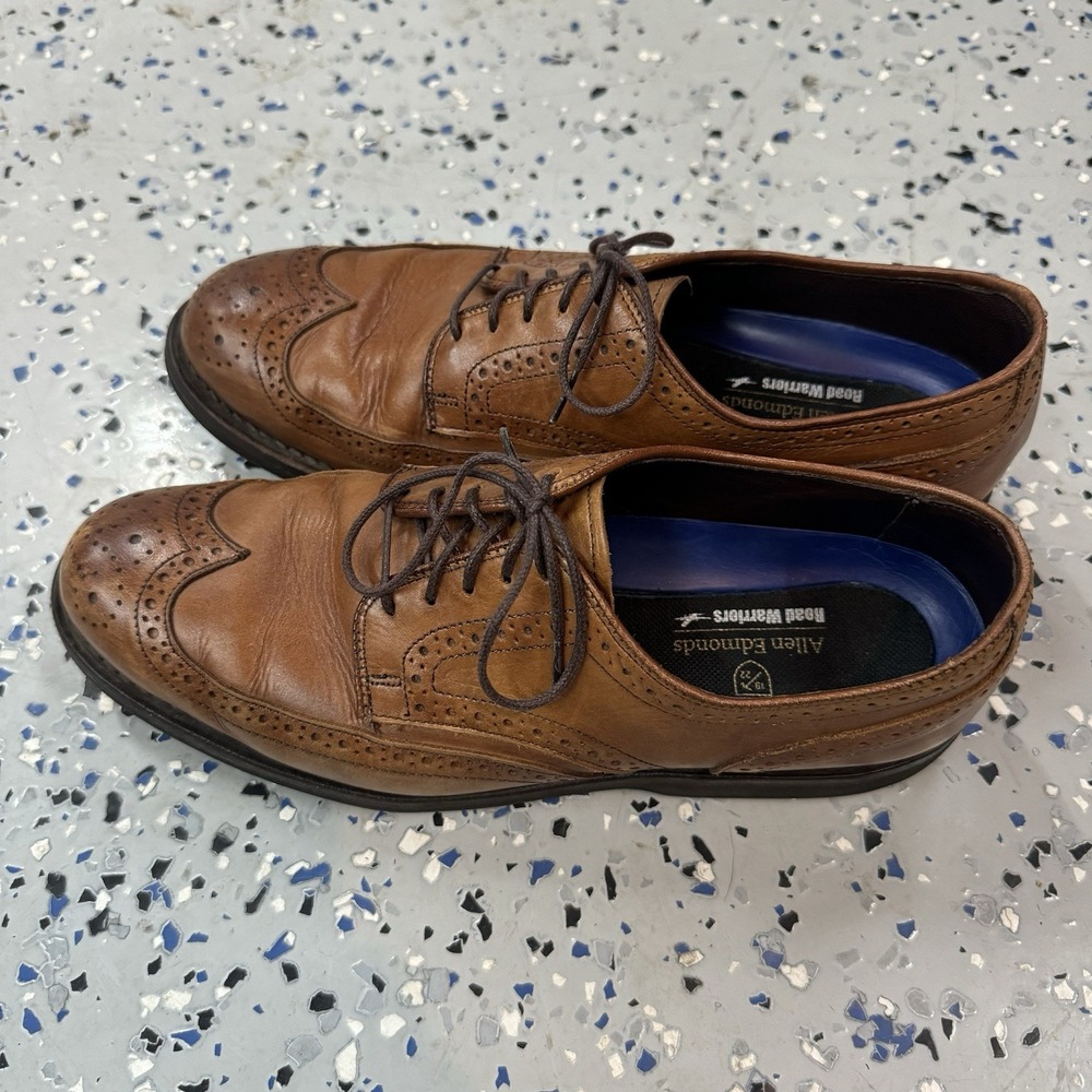 Allen Edmonds Road Warriors 3351 Brown Leather Wingtip Derby Men's 8.5 D EUC